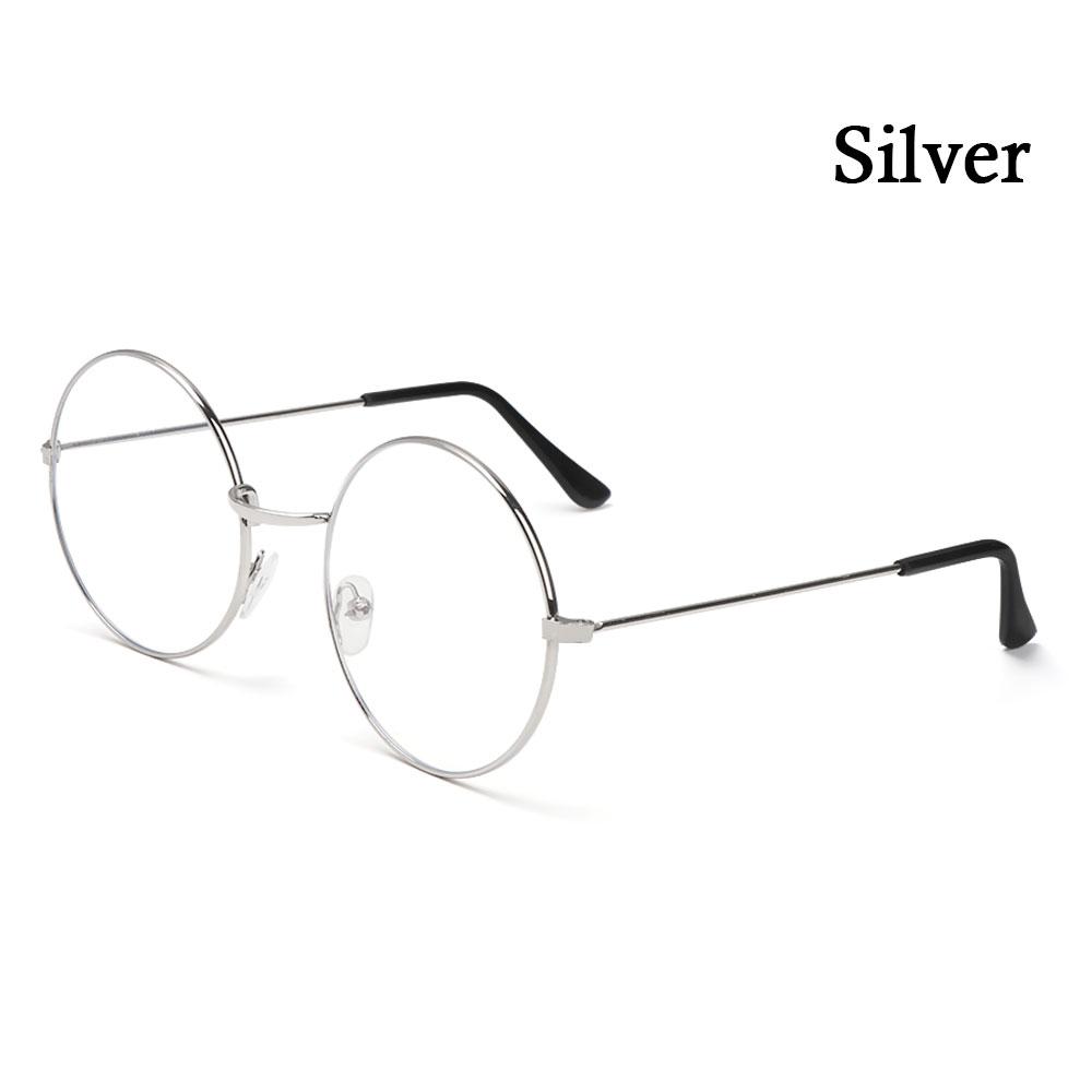 Fashion Vintage Round Eye Protection Ultra Light Frame Anti-Blue Light Eyeglasses Metal Glasses