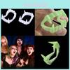 Halloween Party Costume Props Plastic White False Teeth Set Zombie Vampire Fangs Party Decoration Wawazhengfu
