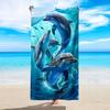Microfiber Beach Towel Dolphins Quick-Drying 3D 150X75 Cm
