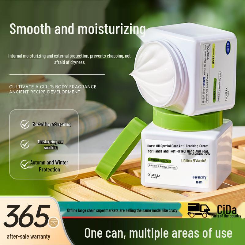 Krem przeciw pękaniu dłoni i stóp z olejem końskim - Nawilżający i odżywczy balsam