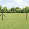VidaXL Wire Mesh Fence with 13 Pointed Posts 0.6 X 25 M Galvanized Steel 3351195