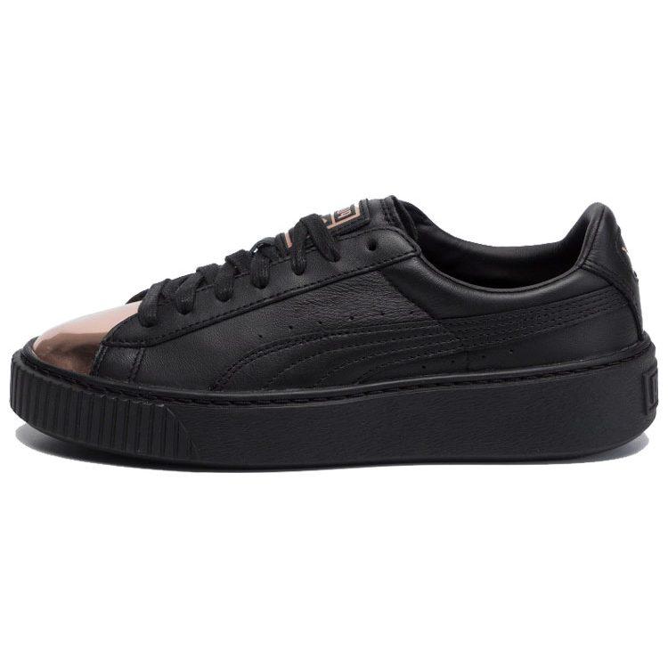 PUMA Basket Platform Metallic PUMA Black Rose Gold Women's 366169-02