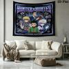 Hunter X Hunter Wall Tapestry Aesthetic Wall Hanging Printed Fabric Blanket Decorative Tapestries For Bedroom Living Room Home Decor