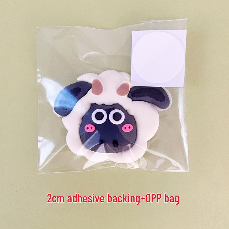 3D Little Sheep PVC Soft Rubber Sticker for Cup, Towel Rack, Storage Box & Decoration