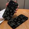 Retro Black Star Patterned Phone Case Suitable for iPhone 17 16 15 14 13 12 11 Pro/Max/Plus Anti Drop and Shockproof Back Cover