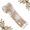 Geschenkband Drahtgebunden Leinenähnliches Weihnachtsband Drahtgebundenes Weihnachtsband Exquisit Für Feiertagsdekorationen