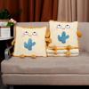 Two-in-One Embroidery Throw Pillow and Quilt: Logo Print Cushion for Bed, Car, Office, or Nap