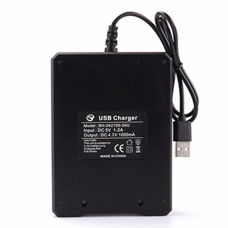 18650 Battery Charging Adapter 4 Bay Battery Charging Adapter for Rechargeable Batteries 10440 14500 16340 16650 14650 18350 18500