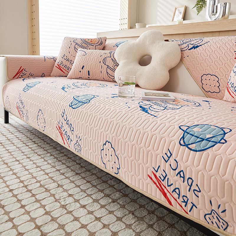 

Летняя подушка для дивана, латексный летний коврик, мультяшный милый стиль, противоскользящая подушка для дивана, полотенце для спинки 70*70cm