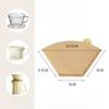 100Pcs White/Brown Kraft Paper Fan-Shaped Coffee Paper Filters for 2-4 Cups Pour Over Dripper