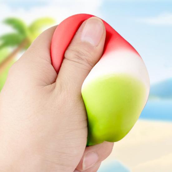 Watermelon Slice Slow-Rising Squeeze Toy Soft TPR Fidget for Stress Relief Cute Fruit-Shaped Decompression Gadget for Kids Adults
