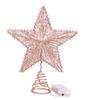 Estrella superior del árbol de Navidad del brillo con las luces LED adorno brillante de la copa del árbol de Navidad para la decoración del festival de Navidad del hogar