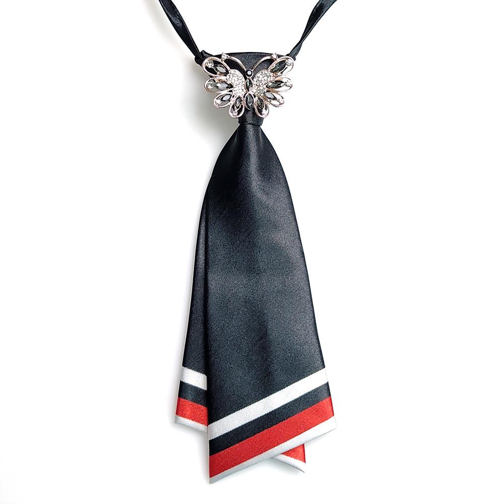 Korean-Style No-Tie JK Girl Uniform Brooch with Sailor Suit Stripes