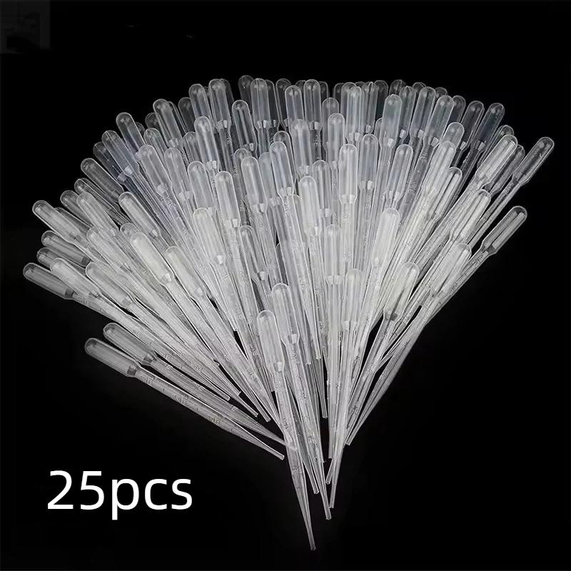 25 Pieces of 3ml Plastic Pipette Droppers, Disposable Essential Oil Pipettes, Scientific and Laboratory Cosmetic Tools 3ml&plastic чистый