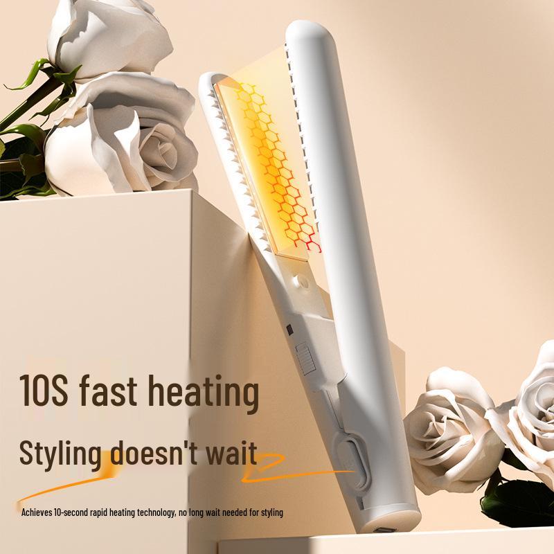 Compact Dual-Use USB Curling and Straightening Iron for Dorms and Travel