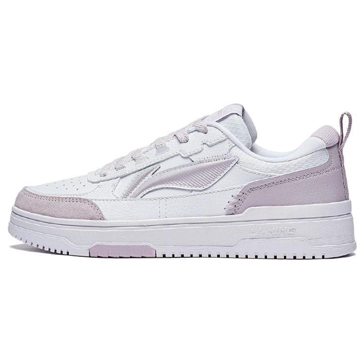 

Li Ning Tianji 2.0 Comfortable Abrasion Resistant Breathable Low top Skateboard Shoes Women s White Purple AGCT212-4 35.5
