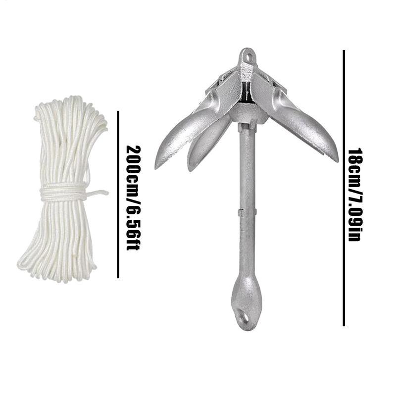 Kayak Anchoring Kayak Fishing Anchoring Kit Folding Heavy-Duty Retrievable Boat Accessories For Lake Fishing Kayaking Dock
