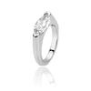Exquisite Korean Style Geometric Open Ring Elegant Copper Diamond Ring For Women