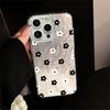 Summer new black and white flower iPhone16 mobile phone case Apple 15/14Pro niche anti-drop PC hard case advanced