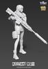 Nuts Planet Belford Cyborg-Mädchen, das Fernkampf-Scharfschießen ausführt Resin-Bausatz T12003 Formfarbe 1/16 Mk.2 (120 mm) ultra-lang