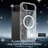 For iPhone Air Magnetic Case Glitter Design TPU PC PET Drop Proof Phone Cover
