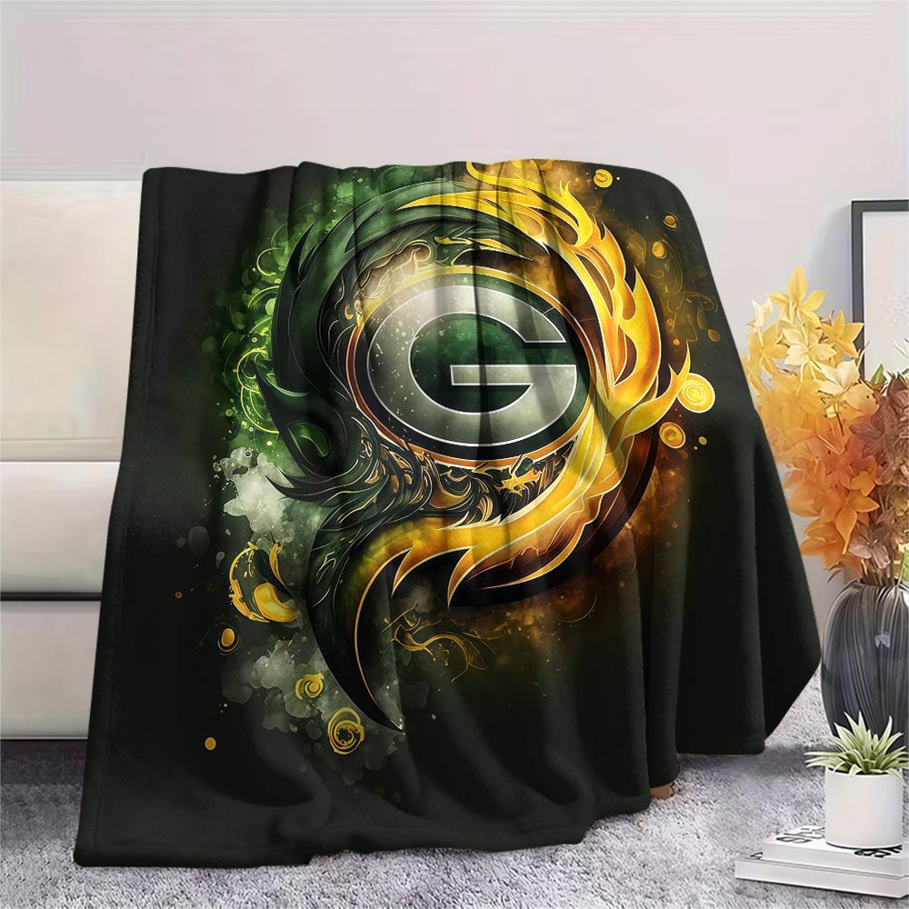 Green Bay Packers Flannel Blanket, High quality Comfortable for All Seasons, Home Decor, Warmth and Comfort