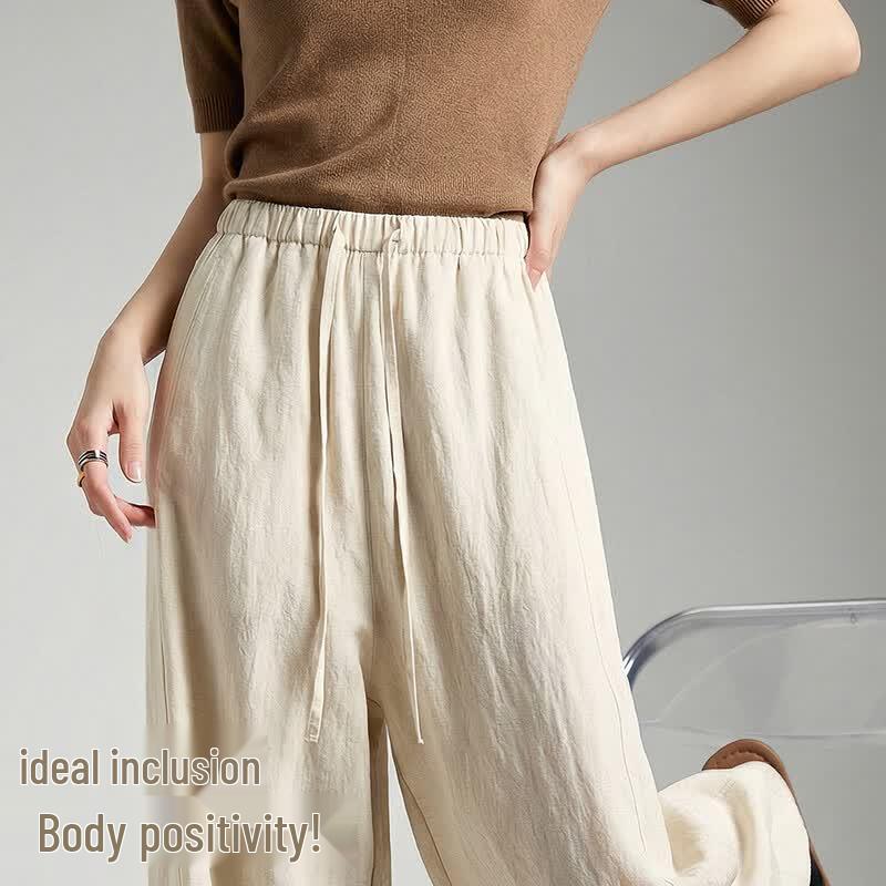TonLion Women's Elastic Waist Casual Long Pants