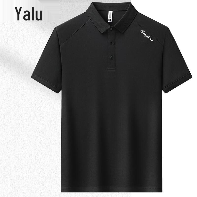 Yalu Men's Embroidered Breathable Cotton Polo T-Shirt