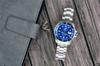 ENRIVA Watch Automatic Watch Automatic Date Display Blue Diver's 100ATM,