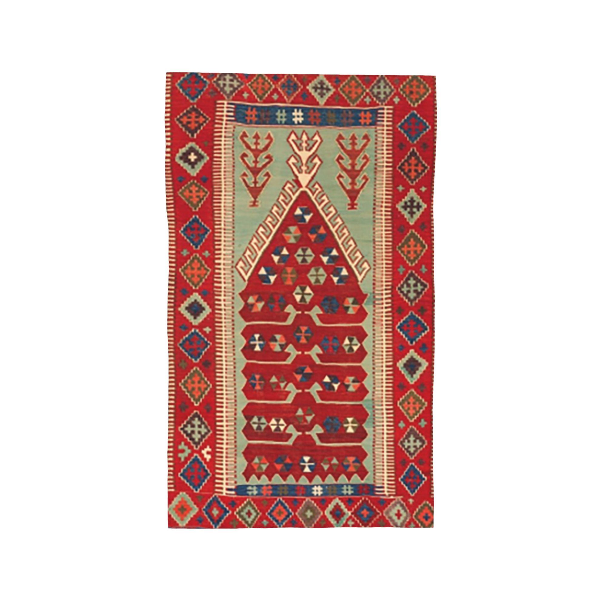 

Antique Turkish Carpet Kilim Print Soft Face Towel Quick Dry Pool Bath Cotton Towels Absorbent W40*H60(CM)