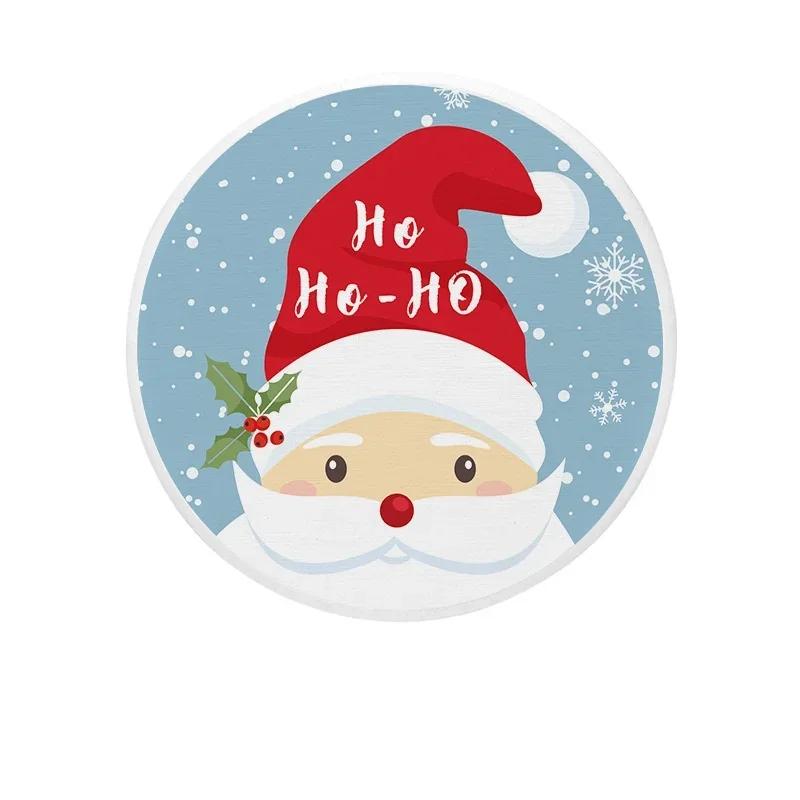 Diatomite Absorbent Coasters Christmas Decoration Anti-slip High-Temperature cup mat Heat Insulation Hot pad Dining Table Decor