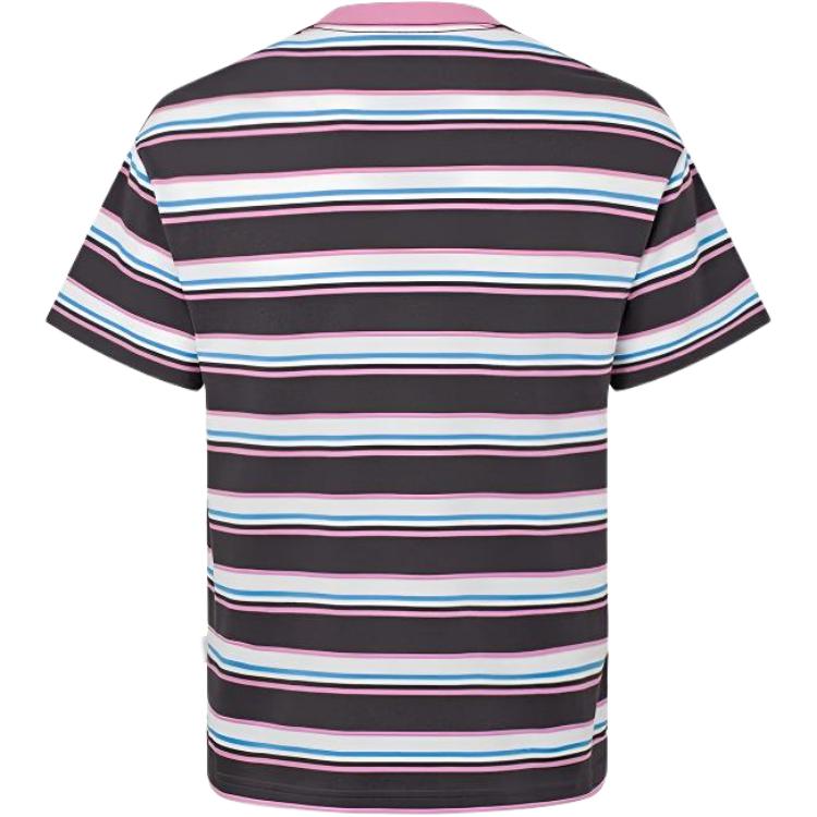 Li Ning Striped Versatile Simple Casual Short Sleeve T-Shirt Unisex Tops AHSW833-3