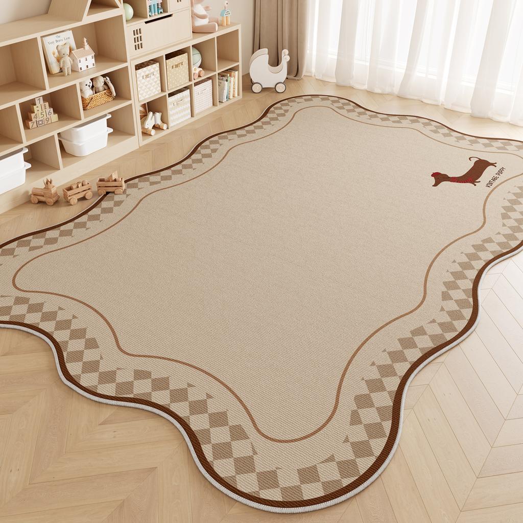 Unregelmäßige Form Teppiche für Schlafzimmer Große Fläche Wohnzimmer Dekoration Plüschteppich Zuhause Dicke Anti-Rutsch-Matte Flauschig Weich Lounge Teppich