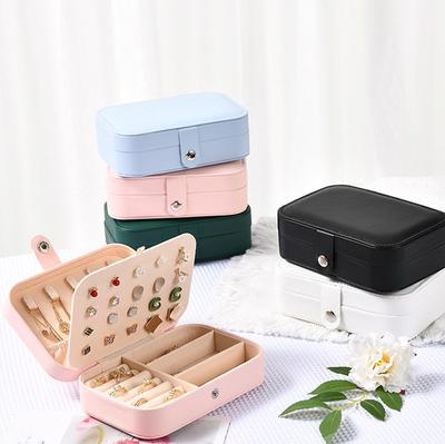 Elegante doppellagige Reise-Schmuckschatulle für Damen – Organizer für Halsketten, Ohrringe & Ringe