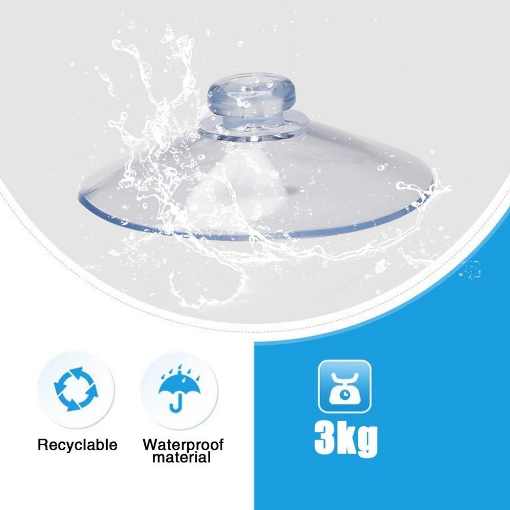 10pc Strong Round Mushroom Head Sucker Strong PVC Transparent Suction Cups for Perforated Car Glass Bathroom Wall Door Storage