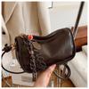 Dumpling bag women's 2024 new casual versatile cowhide women's bag mini shoulder messenger bag mobile phone bag