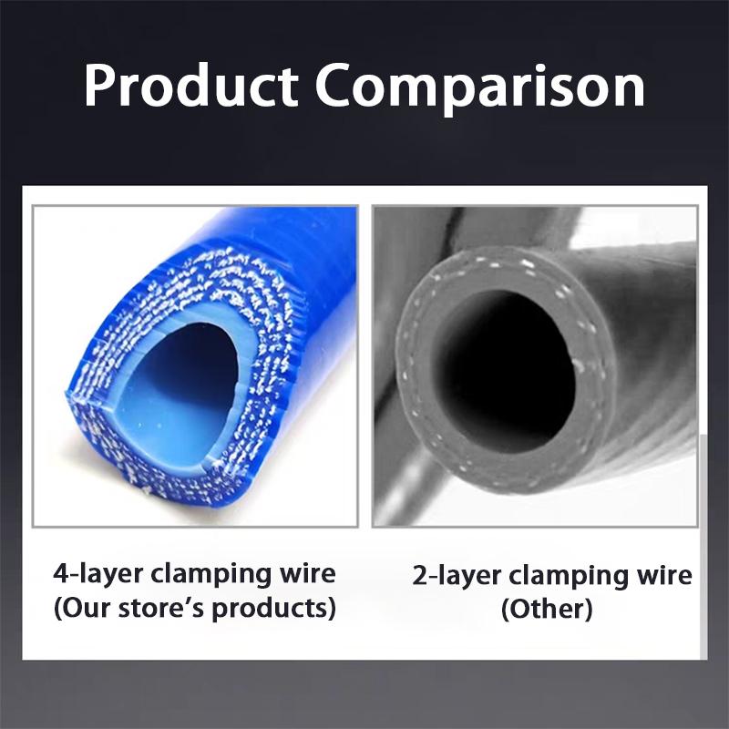 Car Modification Silicone Water Pipe High Temperature High Pressure Resistant Turbocharged Vacuum Meter Engine Exhaust Pipe