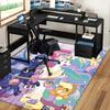 1pc My Little Pony Friendship is Magic Office Chair Mat - Anime Cartoon Design, Non-Slip Carpet for Home Decor, Living Room, Bedroom, Game Room, Birth