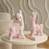 Modern Fox Pair Ceramic Art Figurine | Beautiful Home Decor (Pack of 2, Pink)