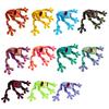 3D Printed Frog Refrigerator Magnet Movable Joints Frog Fidget Toy Articulated Animal Model Figurine Fridge Magnetic Frog Decoration Ornament