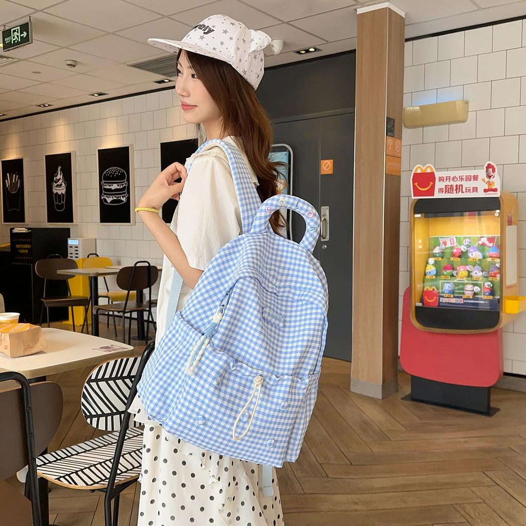 Schoolbag High-value cute girl backpack Large capacity lightweight female student schoolbag Junior high school student travel backpack