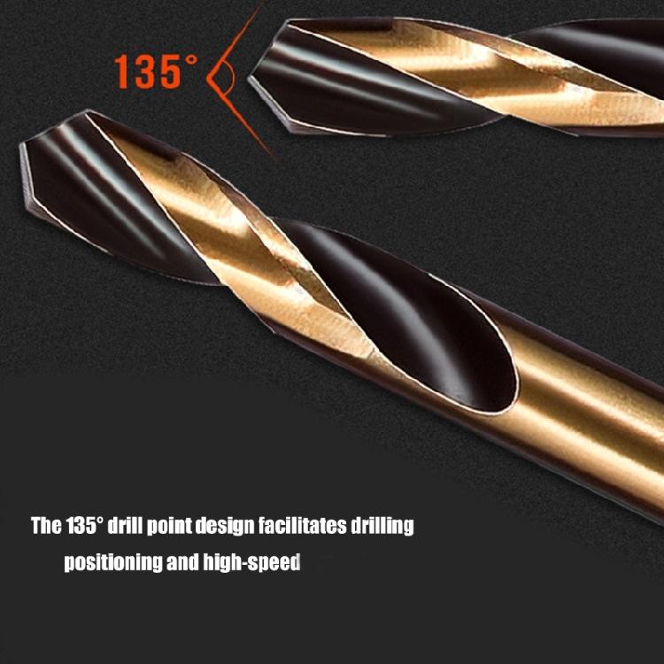 6Pcs Double Head Drill Bit HSS Twist Drill Bit for Hard Metal Cast Iron Wood and Plastic Woodworking Accessories