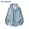La Chapelle Women's Star-Print Hooded Zip-Up Casual Jacket