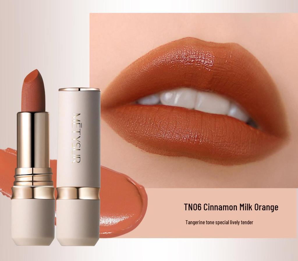 METYSUR White Truffle Rose Essential Oil Long-Lasting Moisturizing Lipstick MT6061