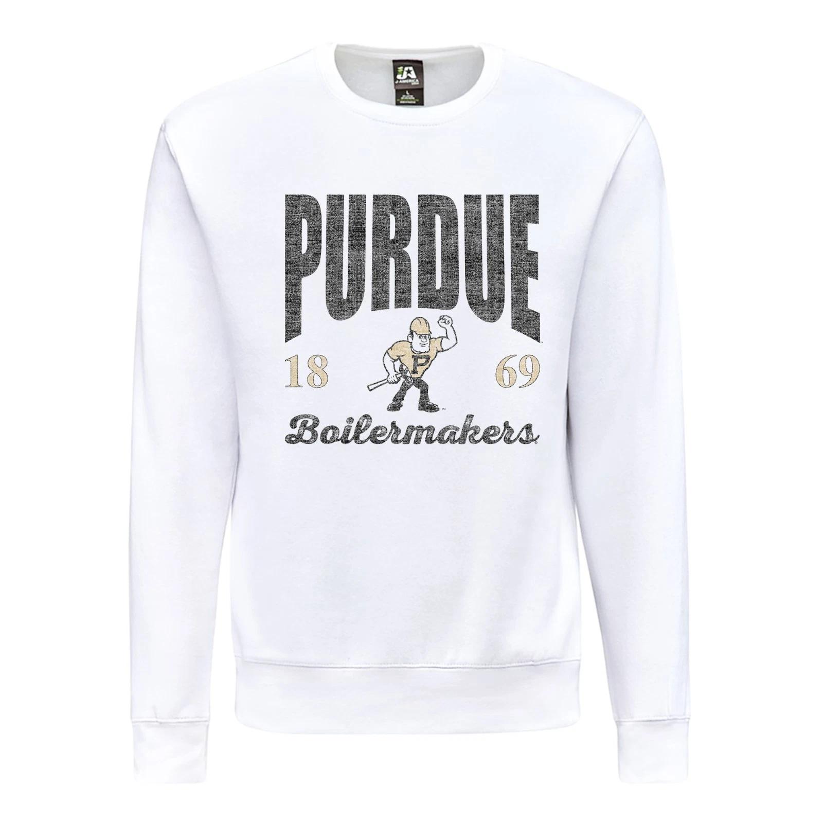 Purdue Giving Noise JA BTB Fleece Crewneck - White L