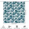 Unique Blue White Ocean Wave Shower Curtain For Bathroom Decor Printed Waterproof Fabric Bath Mat Cover With Rings Set (180X245C