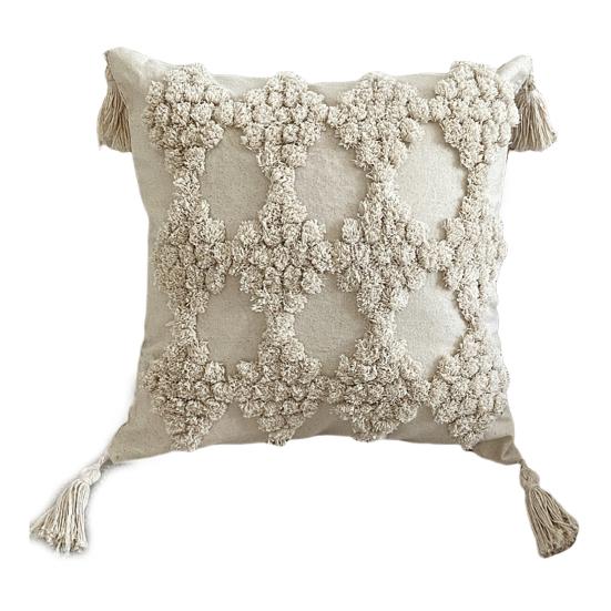 Povlak na polštář Stylový český etnický design se střapcem Zesílená vyšívaná pohovka Polštář na polštář Kancelář s všívaným polštářem