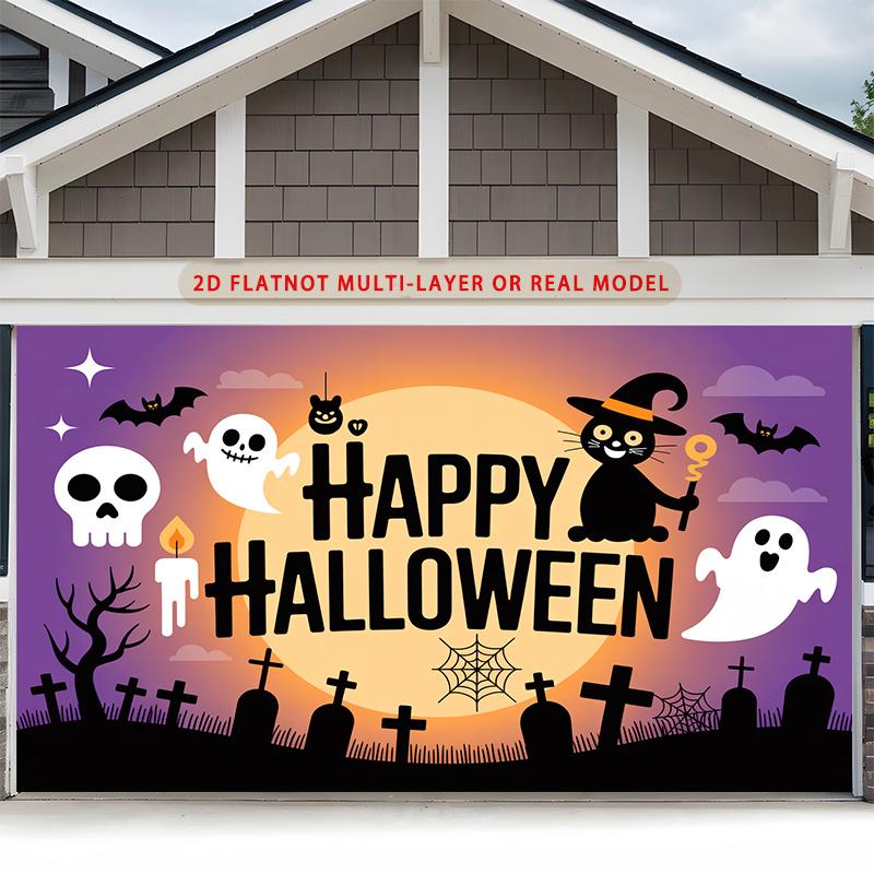 Party Backdrop Halloween Flat Multi Layered Celebrations Photo Booth Decor Front Door Decor
