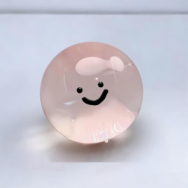 Transparante Smiley Ronde Squishy Speelgoed Jelly Bal Knijp Fidget Speelgoed Schattig Gezicht Stressverlichting Zak Sensorisch Decompressie Speelgoed gray
