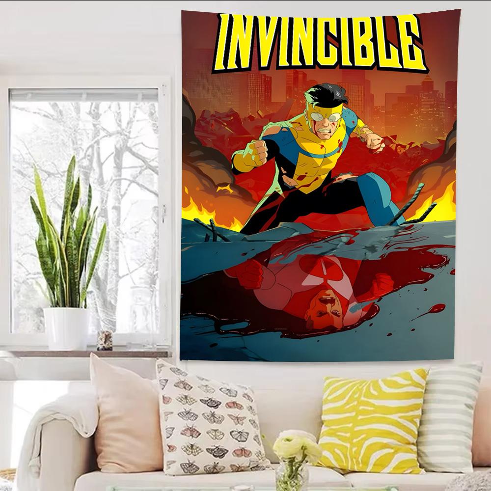 1PC I-Invincible Anime Tapestry Room Decorative Accessories Cool Room Stuff for Living Home Room Bedroom Room Decoration Items